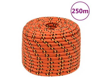 Lodní lano oranžové 14 mm 250 m polypropylen 152677