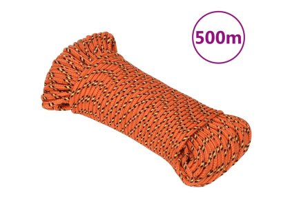 Lodní lano oranžové 4 mm 500 m polypropylen 152649