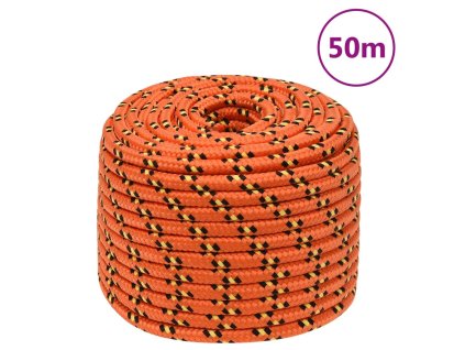 Lodní lano oranžové 14 mm 50 m polypropylen 152675