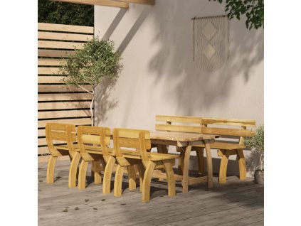 5dílný zahradní jídelní set impregnované borové dřevo 3096606