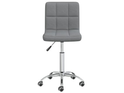 Otočná jídelní židle světle šedá textil 3087531