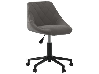 Otočná jídelní židle tmavě šedá samet 3089033