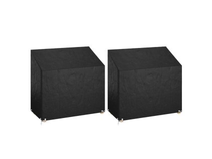 Plachty na zahradní lavice 2 ks 8 oček 130 x 70 x 70/88 cm PE 3155389