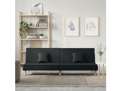 Rozkládací pohovka černá textil 351902