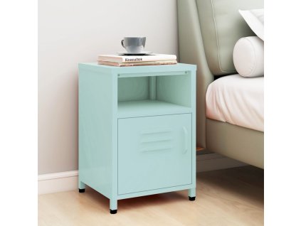 Noční stolek mátový 35 x 35 x 51 cm ocel 336221