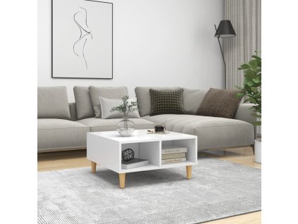 Konferenční stolek bílý 60 x 60 x 30 cm dřevotříska 805977