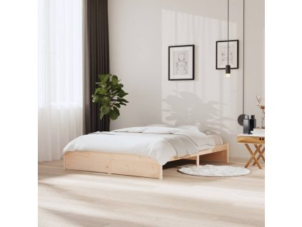 Rám postele bez matrace masivní dřevo 160 x 200 cm 814959