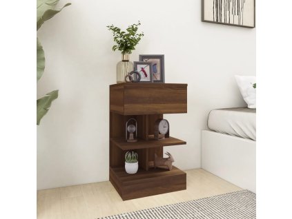 Noční stolky 2 ks hnědý dub 40 x 35 x 65 cm kompozitní dřevo 816046