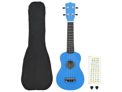 Set soprano ukulele s obalem pro děti blankytně modré 23" 70154