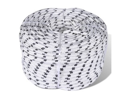 Splétané lano lodní, polyester 12 mm x 50 m 90462