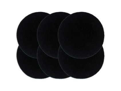 Prostírání 6 ks černé 38 cm kulaté bavlna 133845