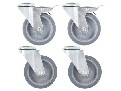 Otočná kolečka s otvorem pro šroub 4 ks 100 mm 143432
