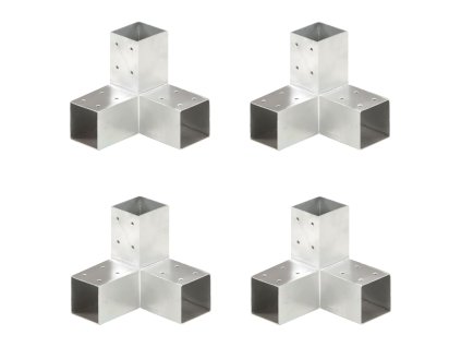 Trámová spojka ve tvaru Y 4 ks pozinkovaný kov 71 x 71 mm 145458