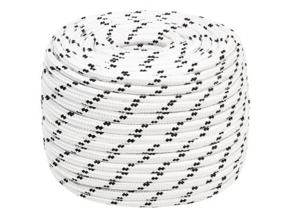 Splétané lodní lano bílé 14 mm x 25 m polyester 152779