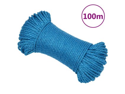 Pracovní lano modré 3 mm 100 m polypropylen 152959