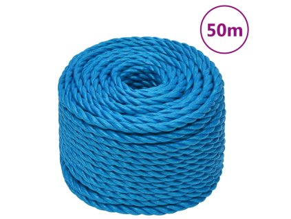 Pracovní lano modré 10 mm 50 m polypropylen 152973