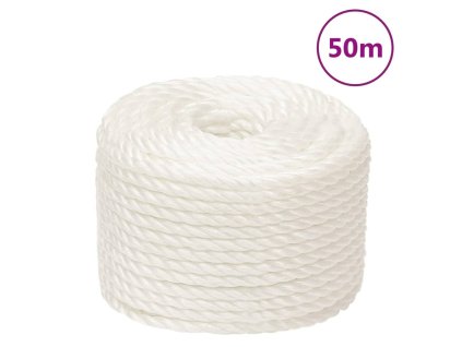 Pracovní lano bílá 10 mm 50 m polypropylen 153051