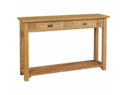Konzolový stolek masivní teak 120 x 30 x 80 cm 244482