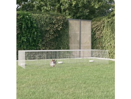 3dílná klec pro králíka 325 x 109 x 54 cm pozinkované železo 171564