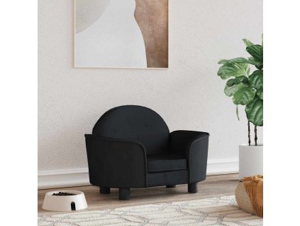 Pelíšek pro psy černý 66 x 40 x 45 cm samet 171842