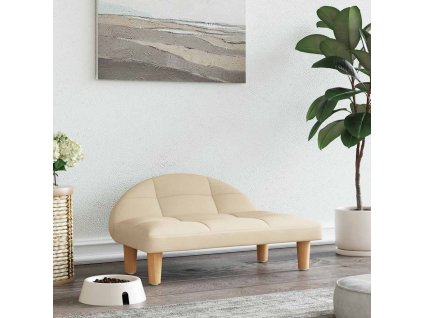 Pelíšek pro psy krémový 70 x 52 x 30 cm textil 171932