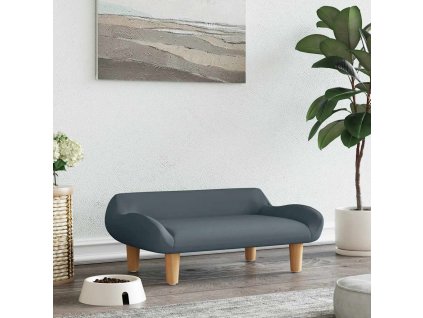 Pelíšek pro psy tmavě šedý 70 x 40 x 24 cm textil 171947