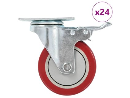 24 ks otočná kolečka 100 mm 278094