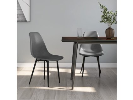 Jídelní židle 2 ks šedé PP 338046