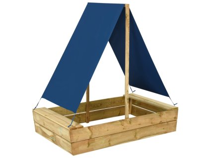 Pískoviště se stříškou 80 x 60 x 97,5 cm impregnovaná borovice 3059958