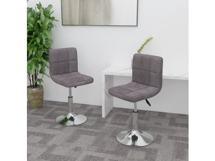 Otočné jídelní židle 2 ks taupe textil 334218
