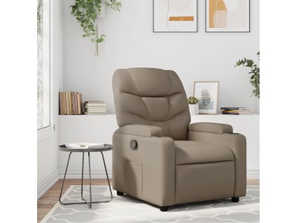 Polohovací křeslo cappuccino umělá kůže 372471