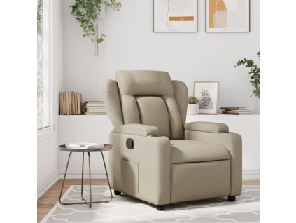 Polohovací křeslo cappuccino umělá kůže 372433