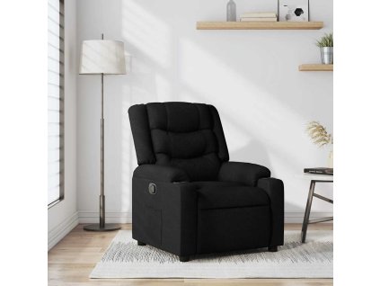 Polohovací křeslo černé textil 374129
