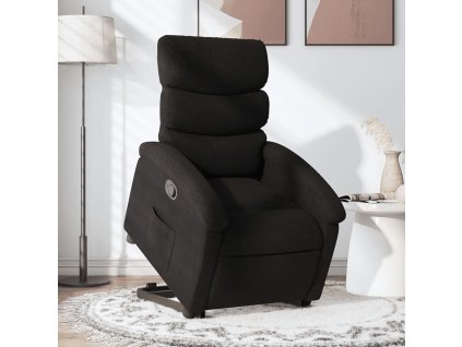 Zvedací polohovací křeslo černé textil 3203980