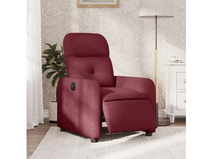 Elektrické polohovací křeslo vínové textil 3206780