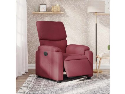 Elektrické polohovací křeslo vínové textil 3204803