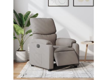 Elektrické polohovací křeslo taupe textil 3204808