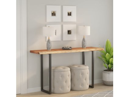 Stolní deska 120x40x2,5 cm obdélník masivní akácie živá hrana 370254