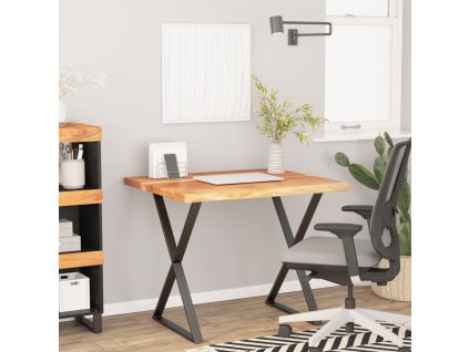 Stolní deska 100x80x2,5 cm obdélník masivní akácie živá hrana 370268