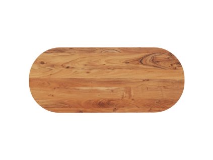 Stolní deska 120 x 50 x 2,5 cm oválná masivní akáciové dřevo 370088