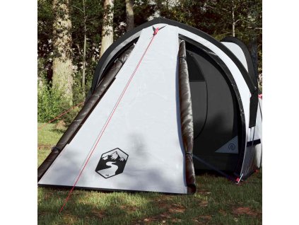 Kempingový stan kopule pro 2 osoby bílý zatemňovací nepromokavý 94342
