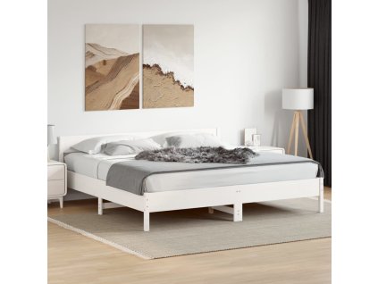 Postel bez matrace bílá 180 x 200 cm masivní borovice 3216213