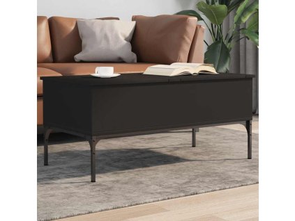 Konferenční stolek černý 100x50x45 cm kompozitní dřevo a kov 845411