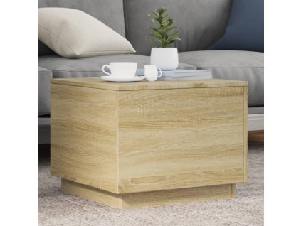 Konferenční stolek s LED osvětlením dub sonoma 50 x 50 x 40 cm 839870