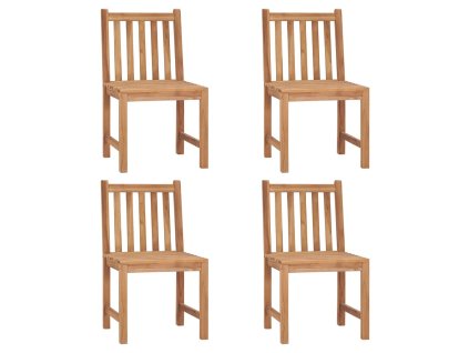 Zahradní židle 4 ks masivní teakové dřevo 3073085
