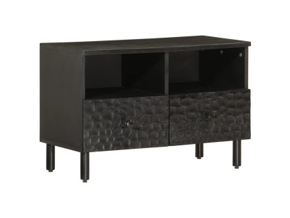 TV skříňka černá 70 x 33 x 46 cm masivní mangovníkové dřevo 356820