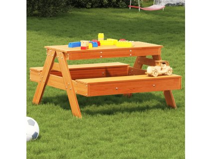 Piknikový stůl pro děti voskově hnědý 88 x 97 x 52 cm borovice 844656