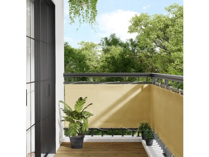 Balkonová zástěna písková 75 x 500 cm 100% polyester oxford 4000023