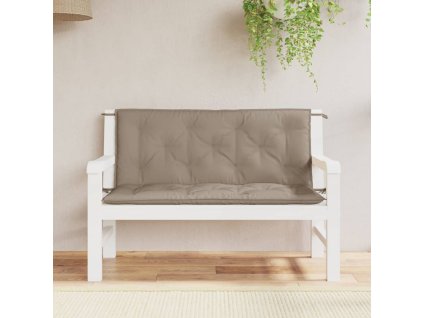 Podušky na zahradní lavici 2ks taupe 120x50x3cm oxfordská látka 361686