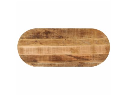 Stolní deska 80 x 40 x 3,8 cm oválná masivní hrubý mangovník 370112